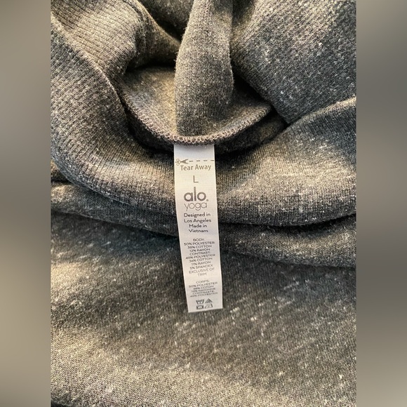 Alo Yoga Clarity Long Sleeve Anthracite Heather Large - Picture 8 of 9